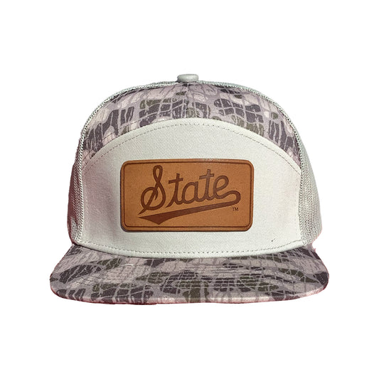 Msu Camo State Script Leather Patch 7P