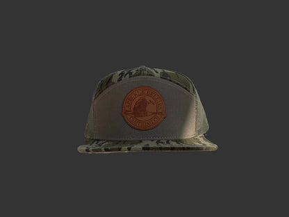Circle Logo Large Leather Patch Flat Bill