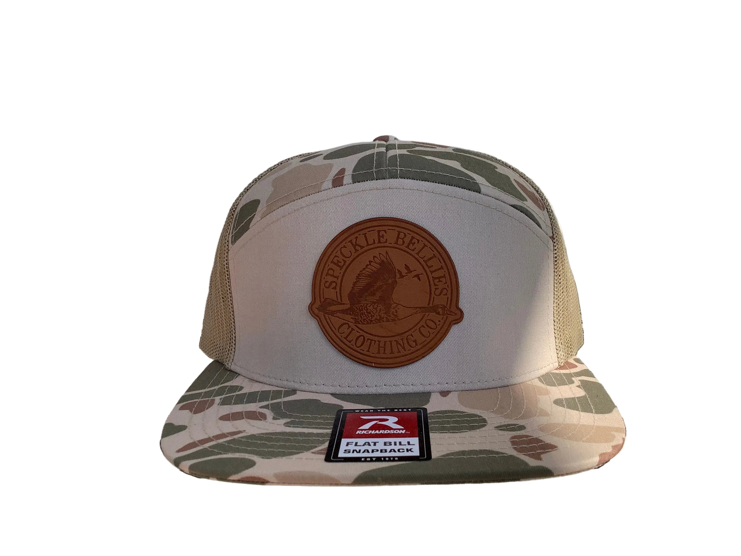 Circle Logo Large Leather Patch Flat Bill