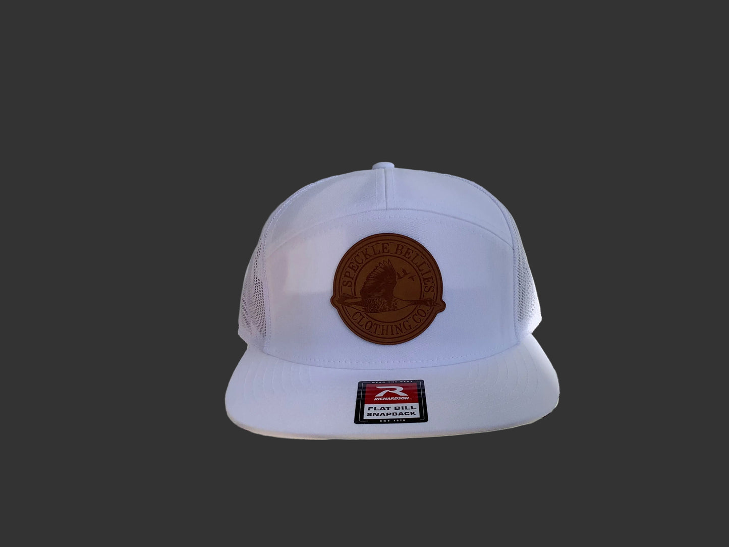 Circle Logo Large Leather Patch Flat Bill