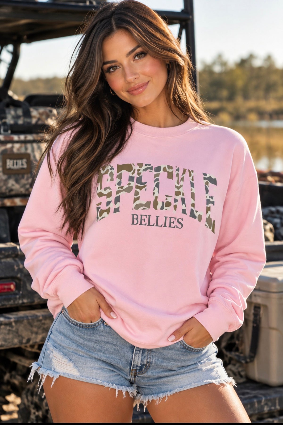 Speckle Camo Full Front Sweatshirt