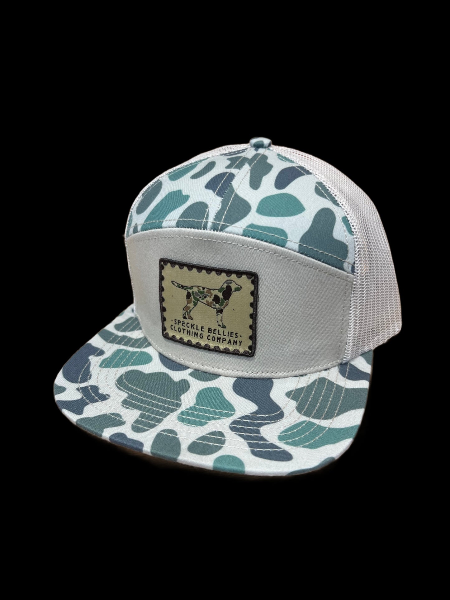 Camo Dog Khaki Patch Flatbill