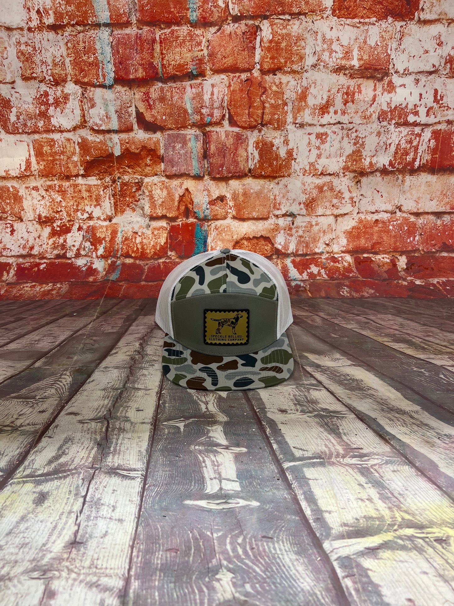 Camo Dog Khaki Patch Flatbill