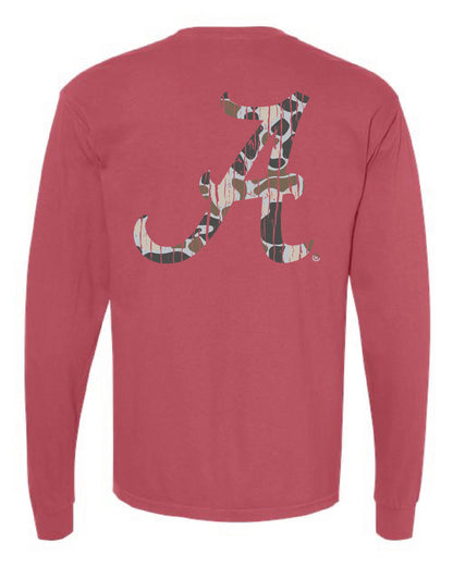 Camo Script A  Long Sleeve