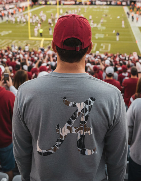 Camo Script A  Long Sleeve