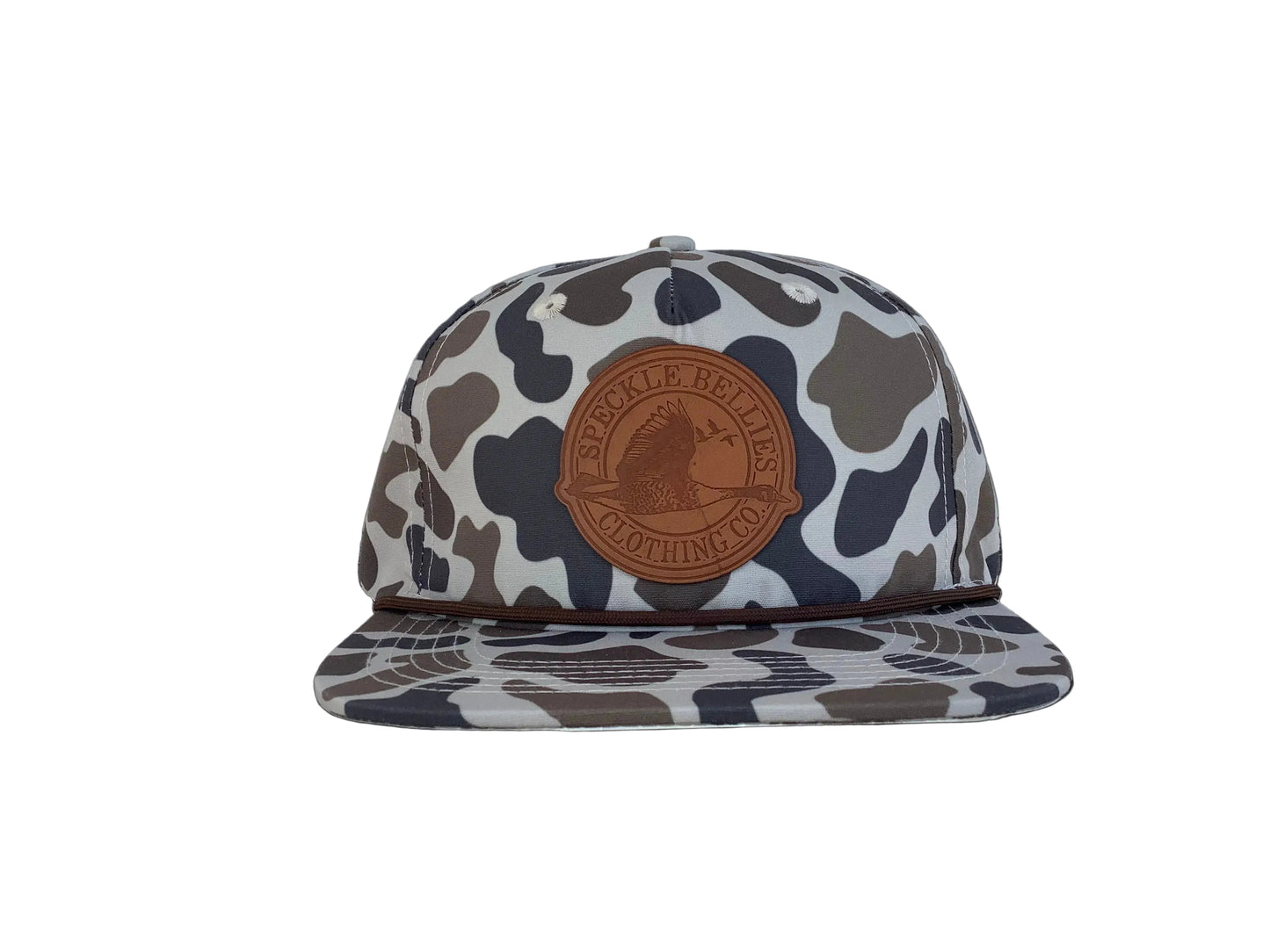 Circle Logo Large Leather Patch Rope Cap