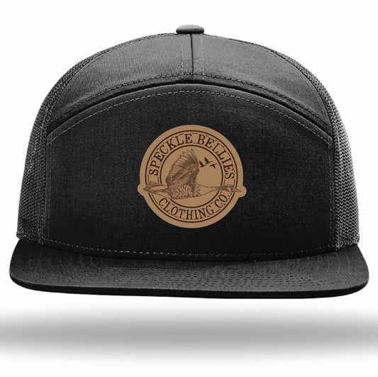 Circle Logo Leather Patch Flat Bill