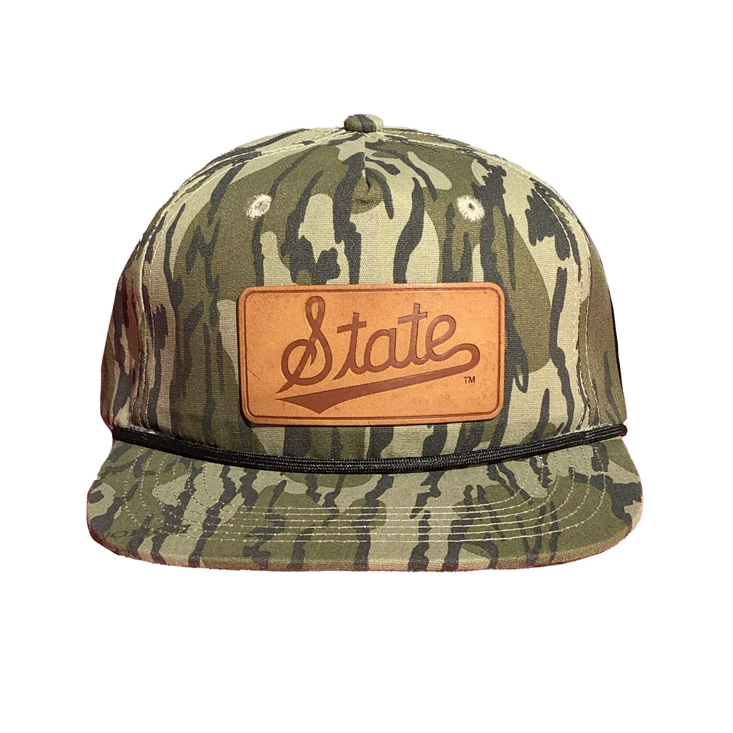 Msu Camo State Script Leather Patch Rope