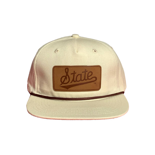 Msu Camo State Script Leather Patch Rope