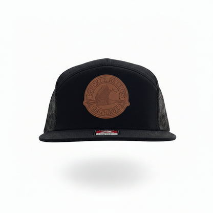 Circle Logo Large Leather Patch Flat Bill