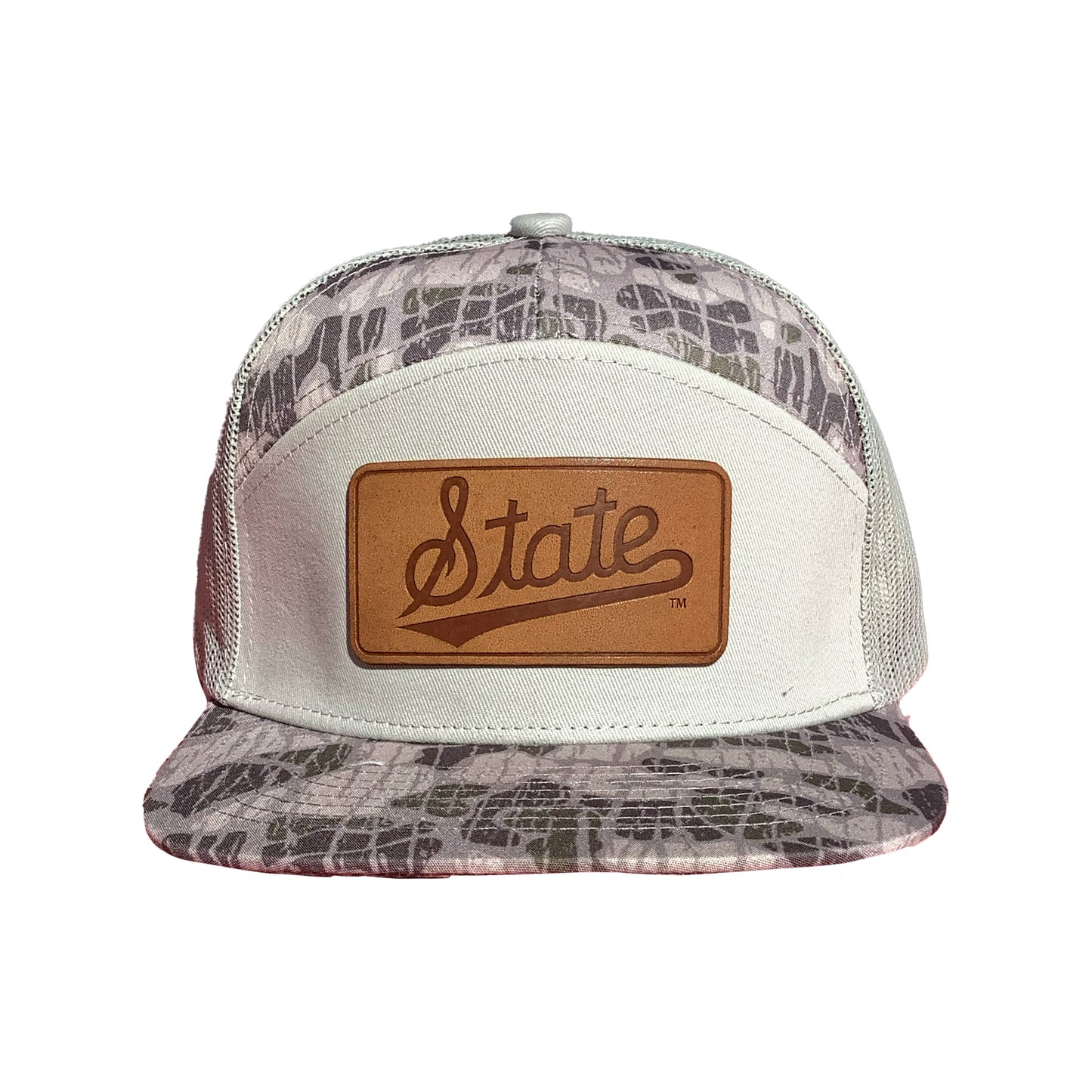 Msu Camo State Script  Leather Patch 7P