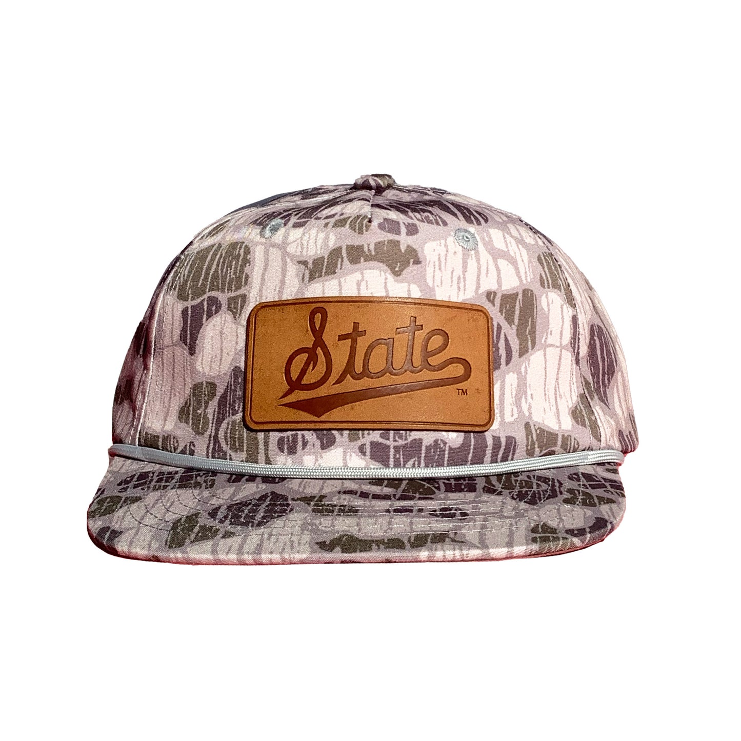 Msu Camo State Script Leather Patch Rope