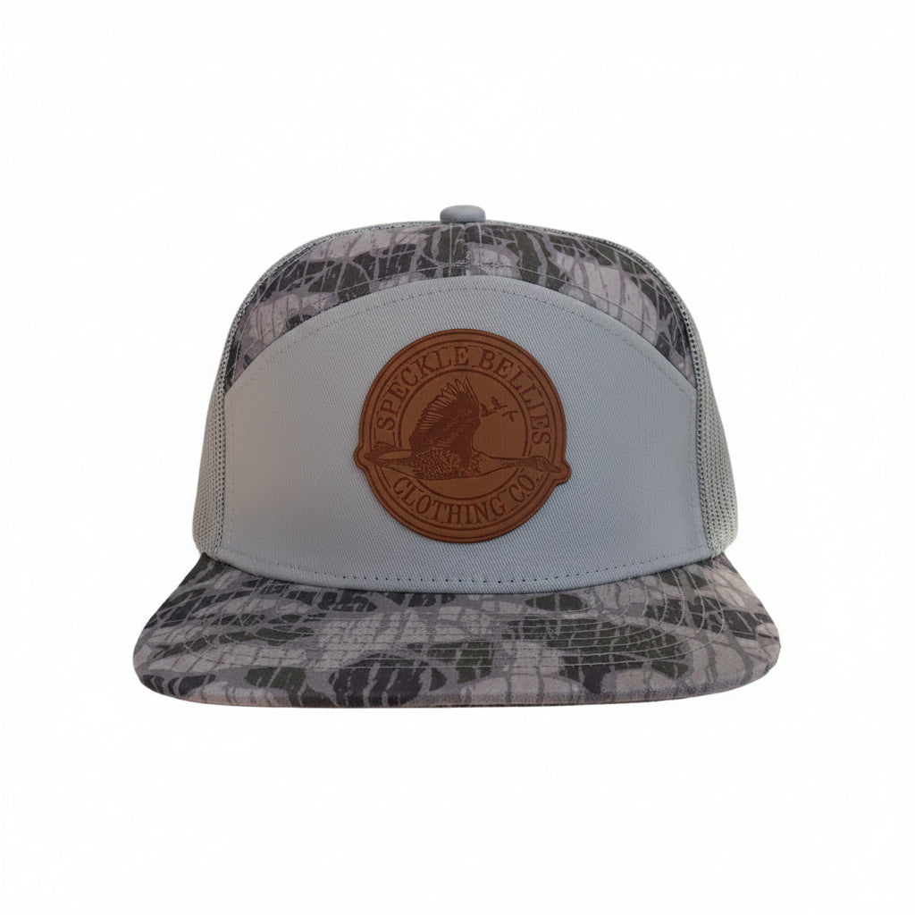 Circle Logo Large Leather Patch Flat Bill