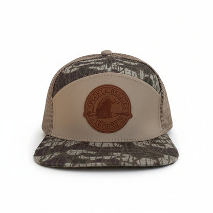 Circle Logo Large Leather Patch Flat Bill