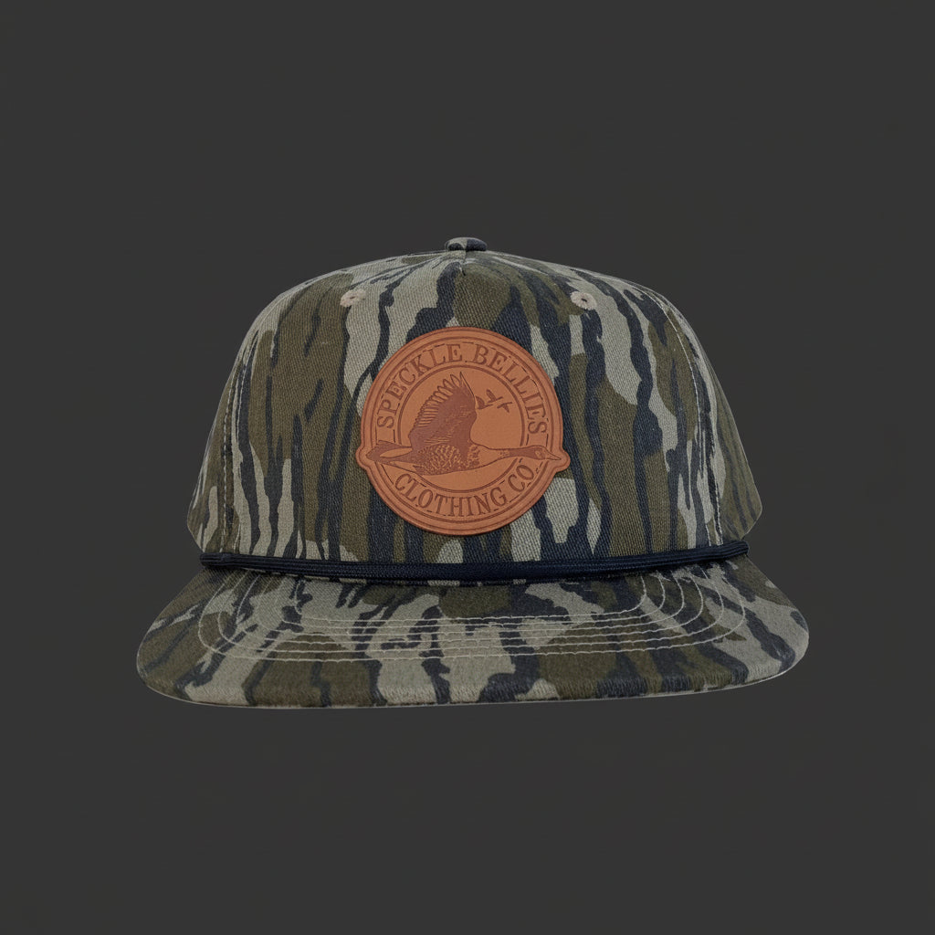 Circle Logo Large Leather Patch Rope Cap
