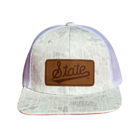 Msu Camo State Script Leather Patch 6P