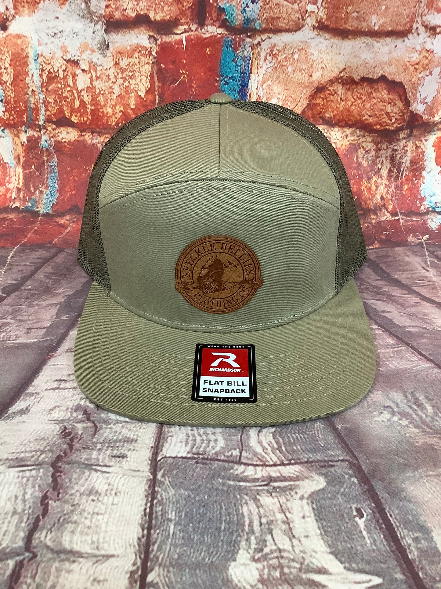 Circle Logo Leather Patch Flat Bill