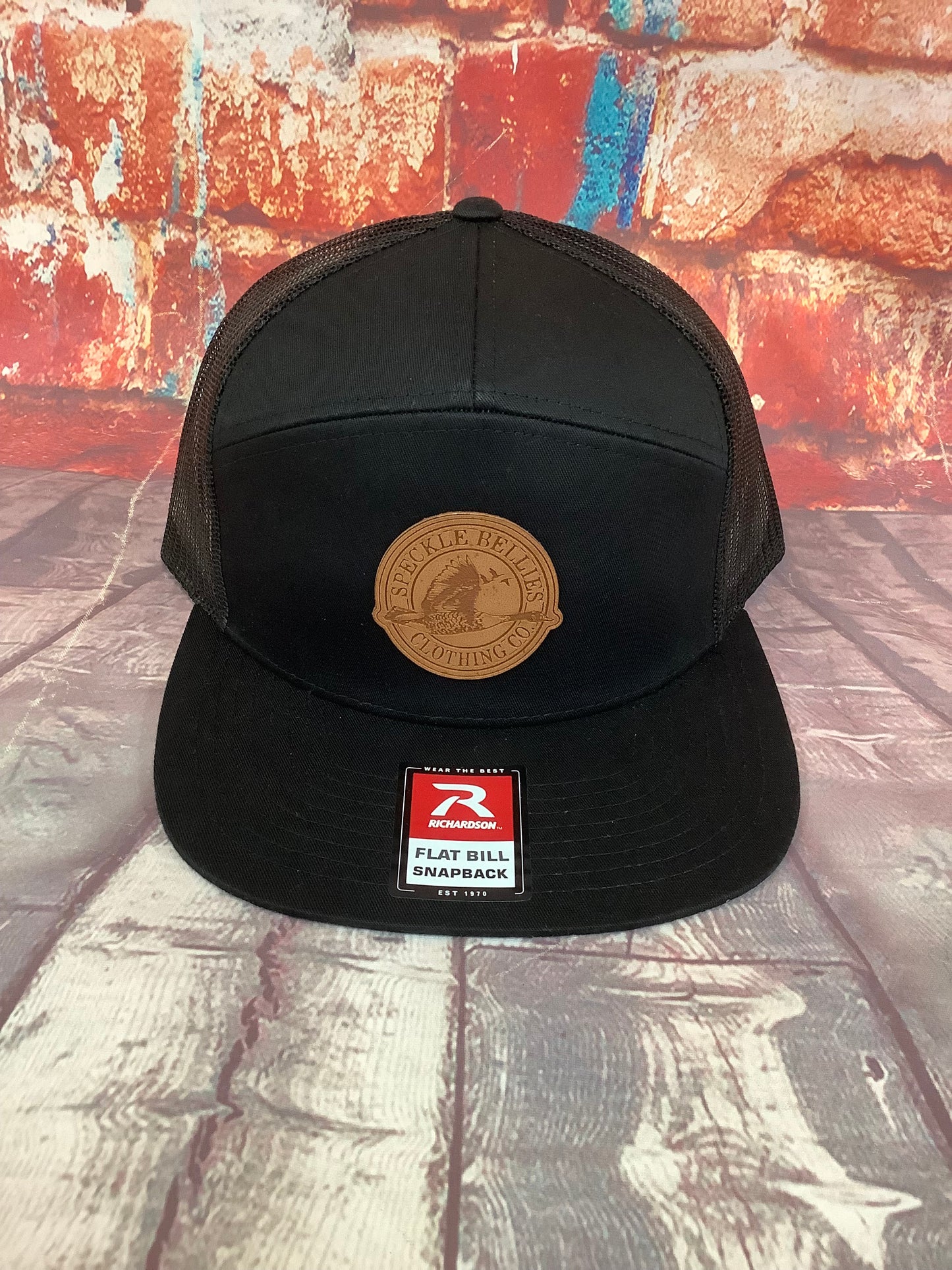 Circle Logo Leather Patch Flat Bill