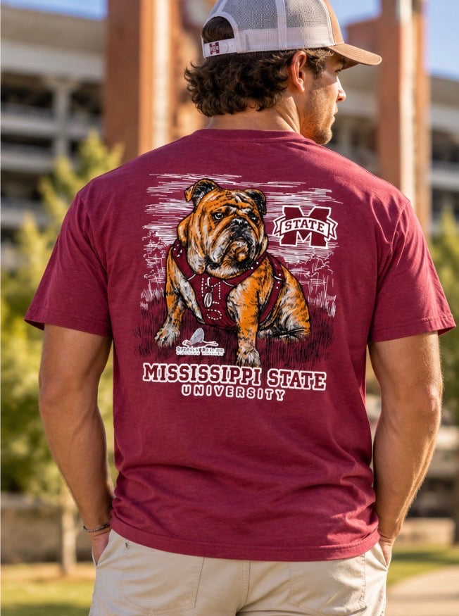 MSU Sitting Bulldog