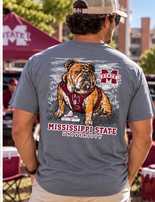 MSU Sitting Bulldog