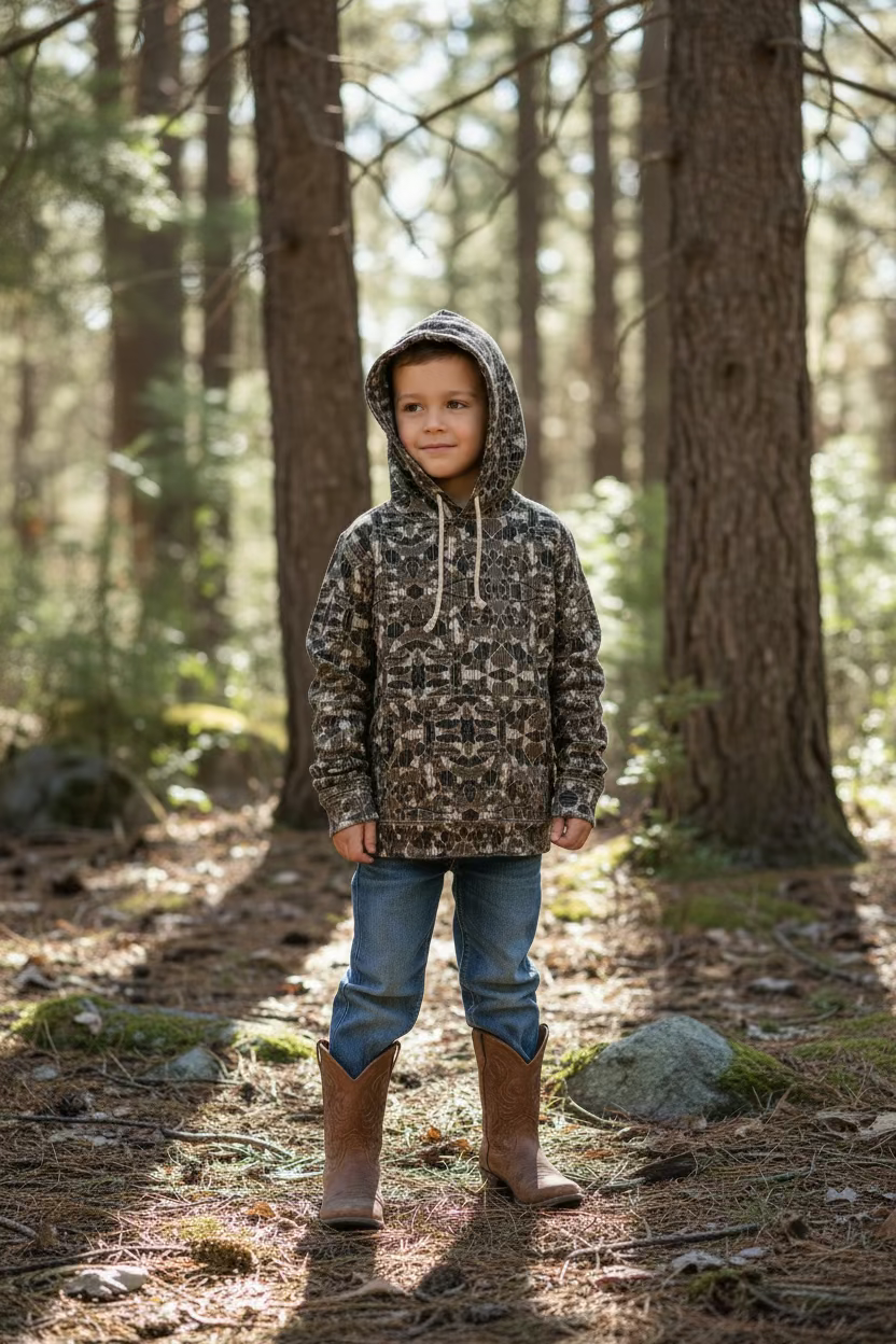 Youth Vein Camo Hoodie