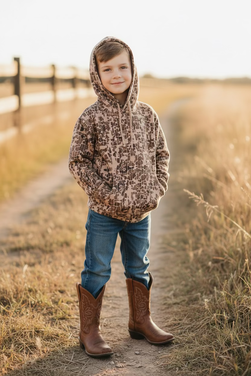 Youth Vein Camo Hoodie