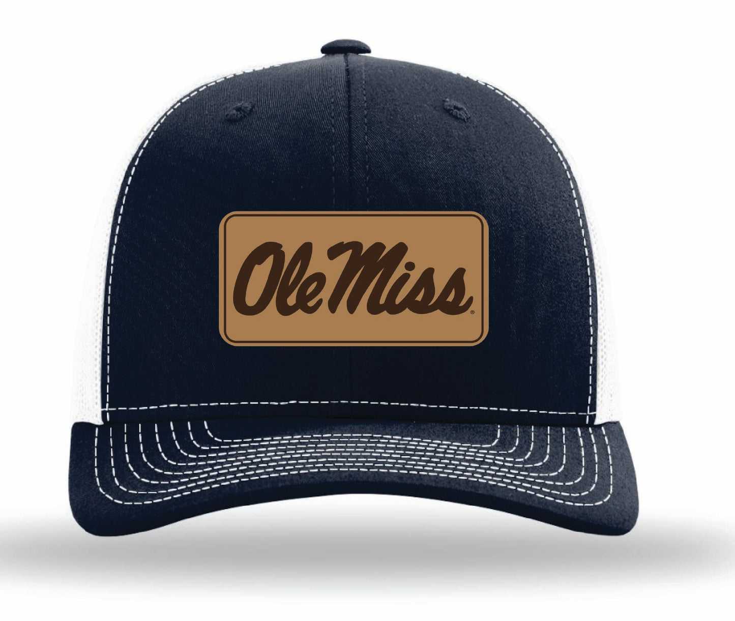 OM Script Leather Patch