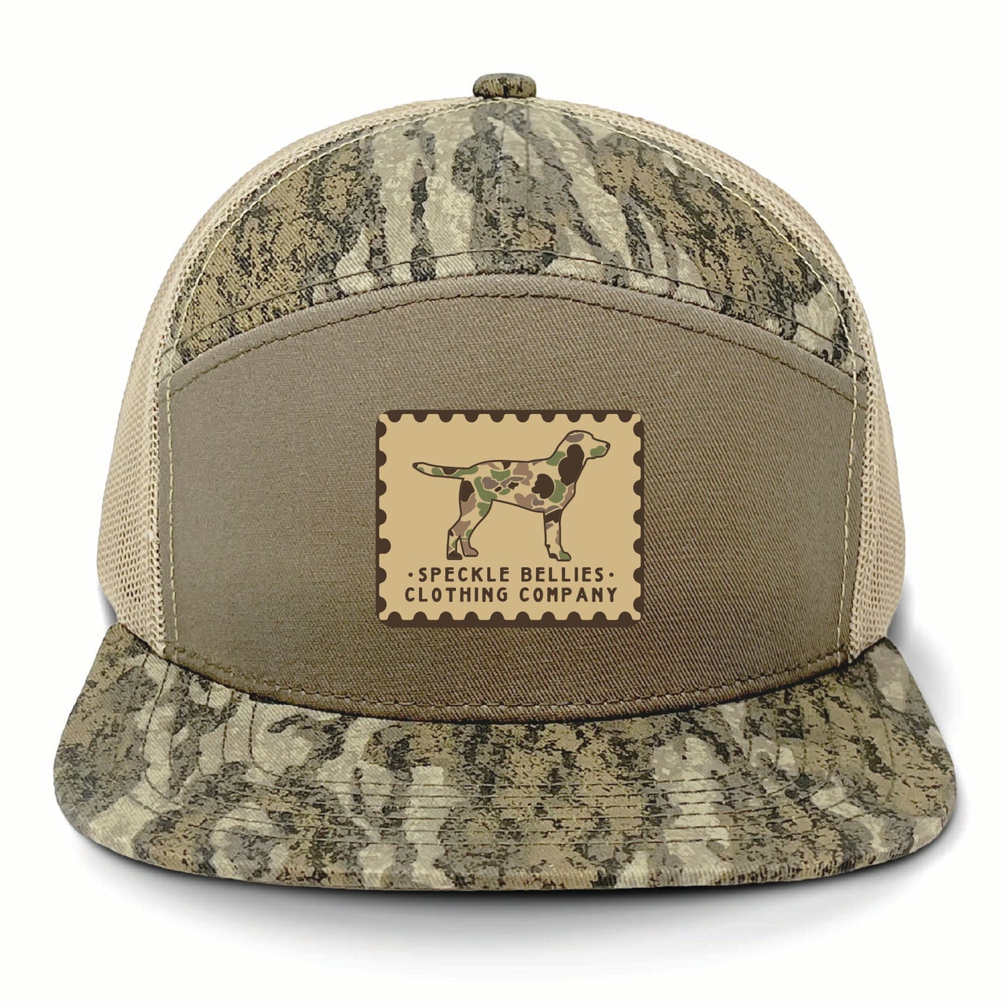 Camo Dog Khaki Patch Flatbill