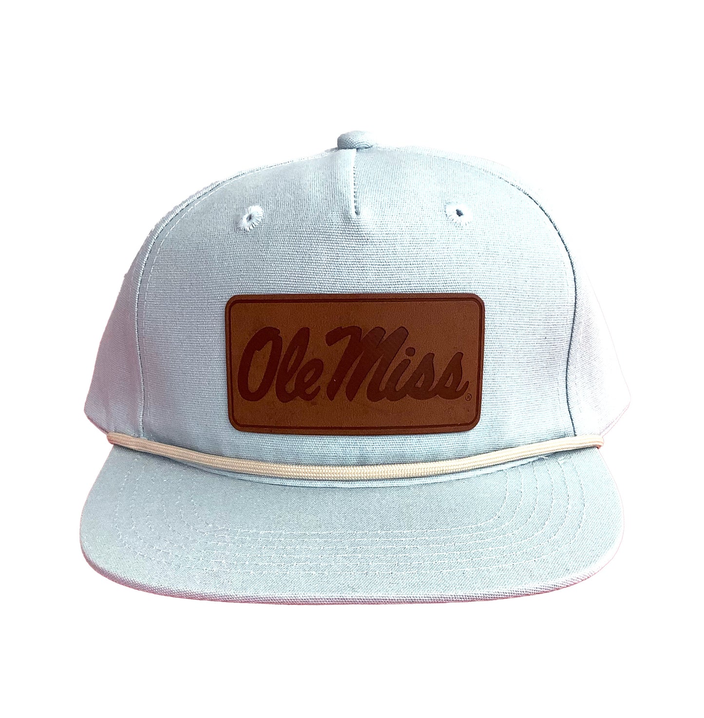 OM Script Leather Patch