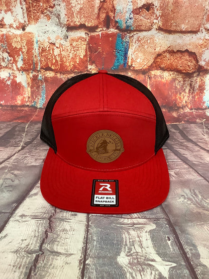 Circle Logo Leather Patch Flat Bill